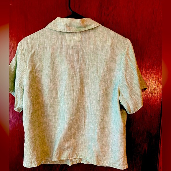 Flax short sleeve button blouse - Picture 2 of 4
